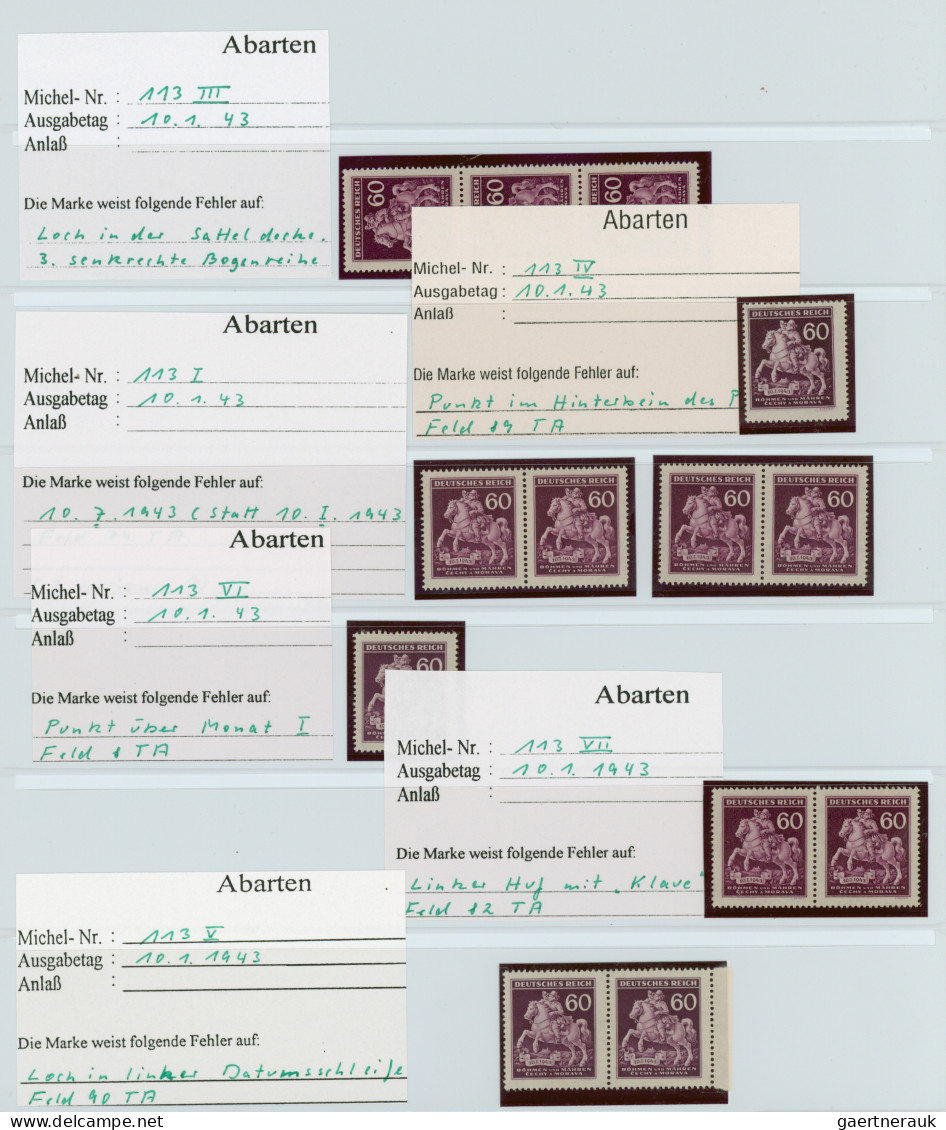 Dt. Besetzung II WK - Böhmen und Mähren: 1939/1944, meist postfrische Sammlung i