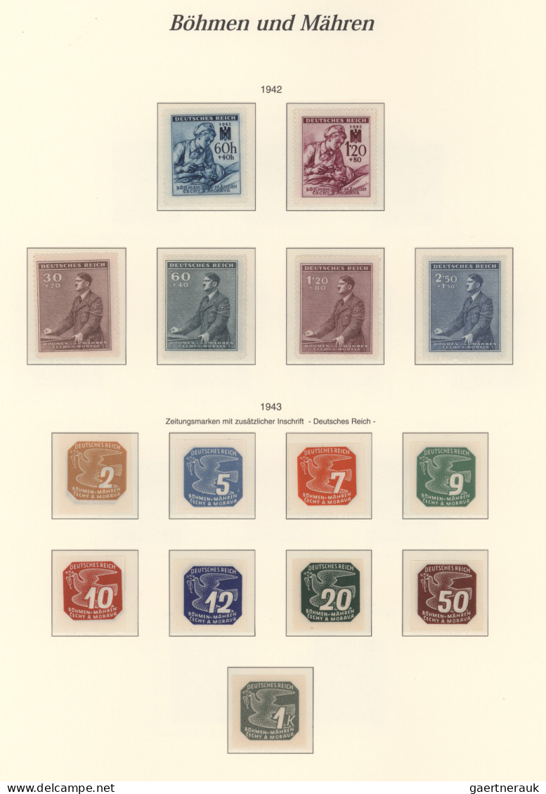 Dt. Besetzung II WK - Böhmen Und Mähren: 1939/1944, Sammlung Im Vordruck, Augens - Besetzungen 1938-45