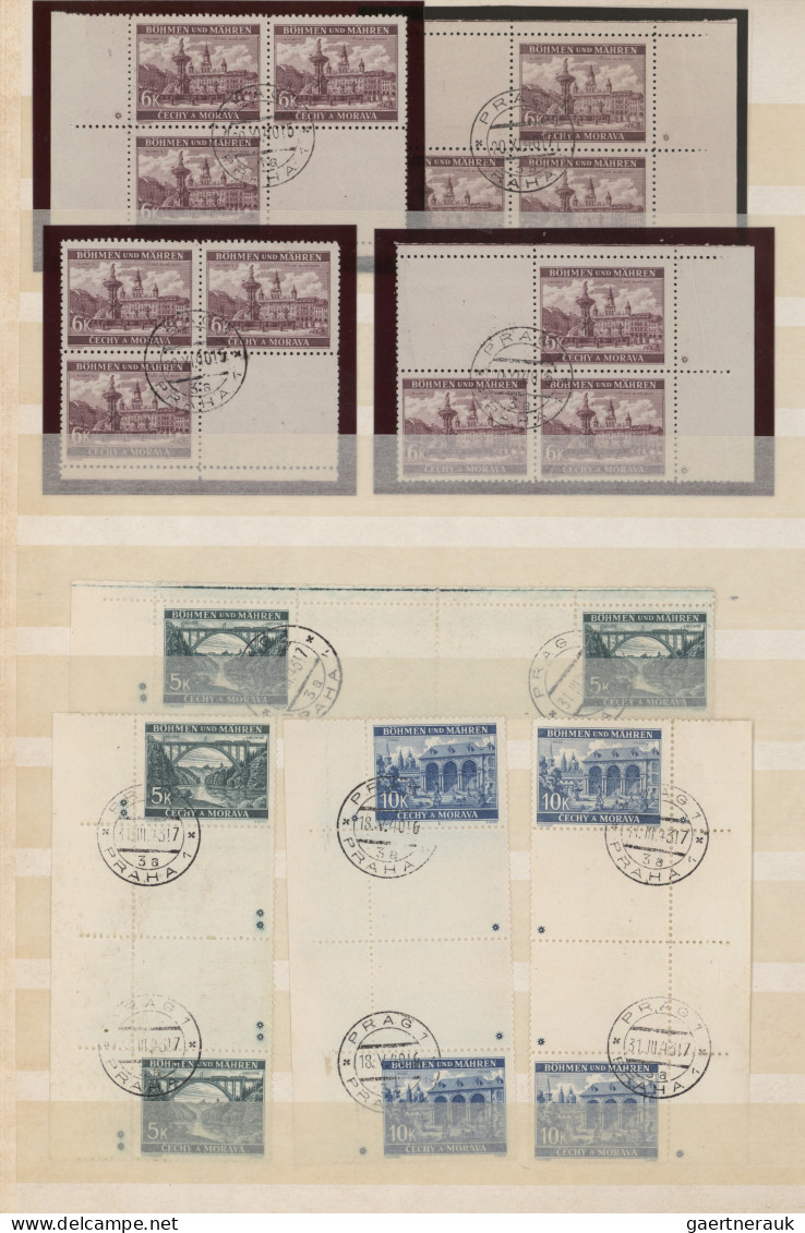 Dt. Besetzung II WK - Böhmen und Mähren: 1939/1945, umfangreicher postfrischer/u