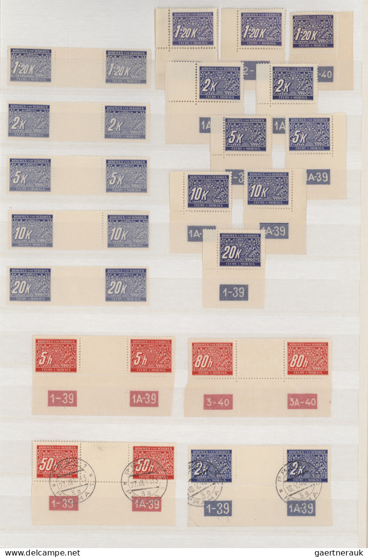 Dt. Besetzung II WK - Böhmen und Mähren: 1939/1945, umfangreicher postfrischer/u