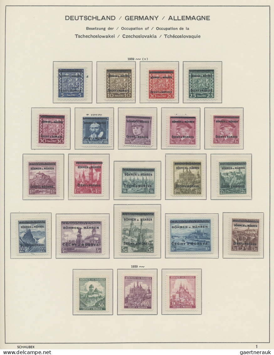 Dt. Besetzung II WK - Böhmen Und Mähren: 1939/1945, Vollständige Postfrische Sam - Besetzungen 1938-45