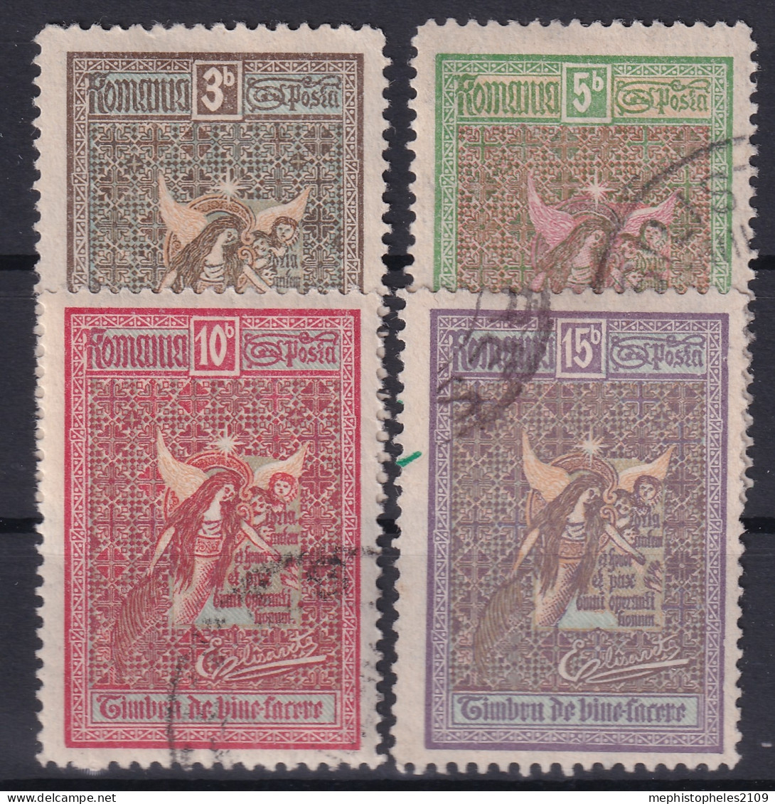 ROMANIA 1906 - Canceled - Sc# B13-B16 - Complete Set! - Gebraucht