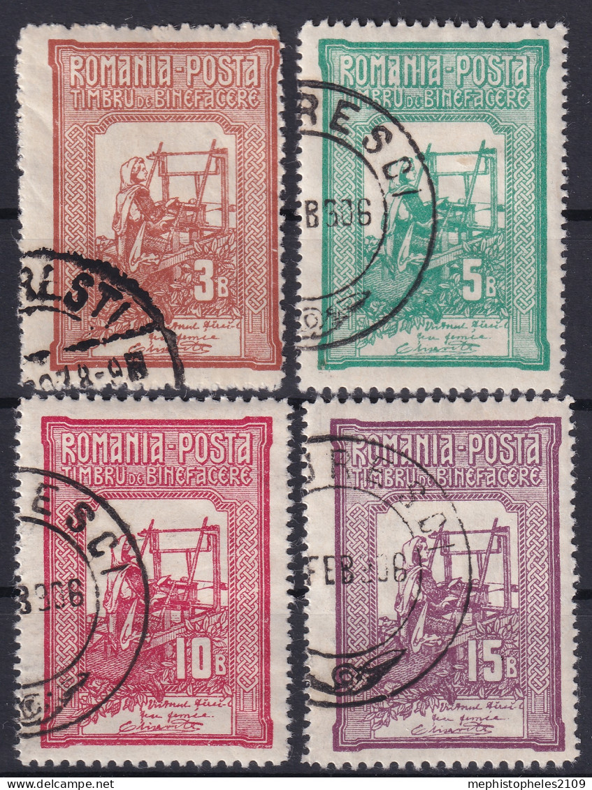 ROMANIA 1906 - Canceled - Sc# B5-B8 - Complete Set! - Used Stamps