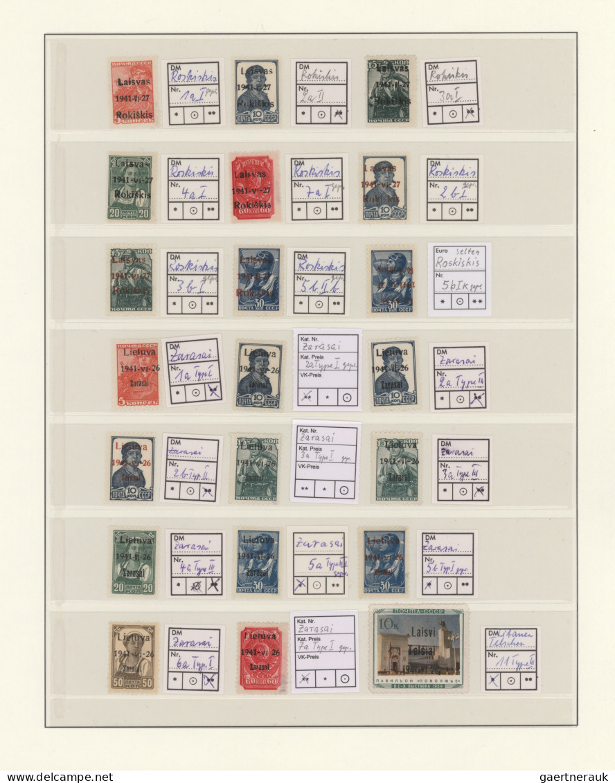 Dt. Besetzung II WK - Litauen: 1941, Umfangreicher Sammlungsbestand Im Ringbinde - Bezetting 1938-45