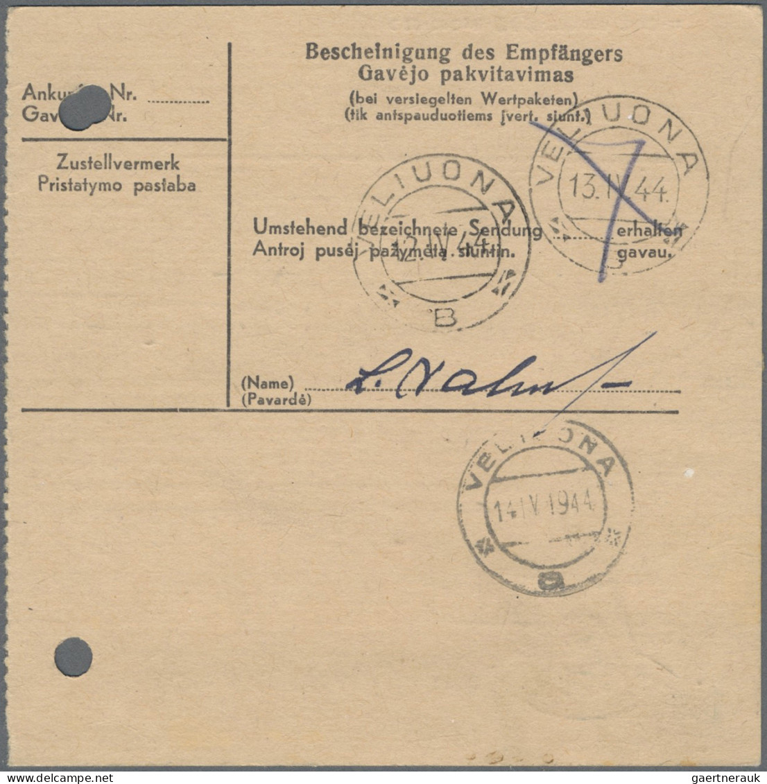 Dt. Besetzung II WK - Ostland: 1941/1944 (ca), Kleiner Posten Mit 12 Besseren Br - Bezetting 1938-45