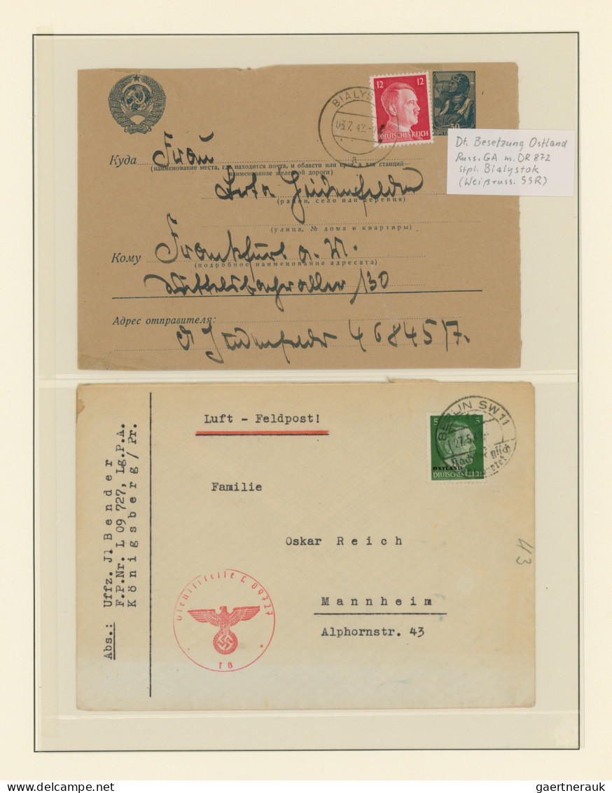 Dt. Besetzung II WK - Russland - Pleskau (Pskow): 1941/1944, umfangreiche Sammlu