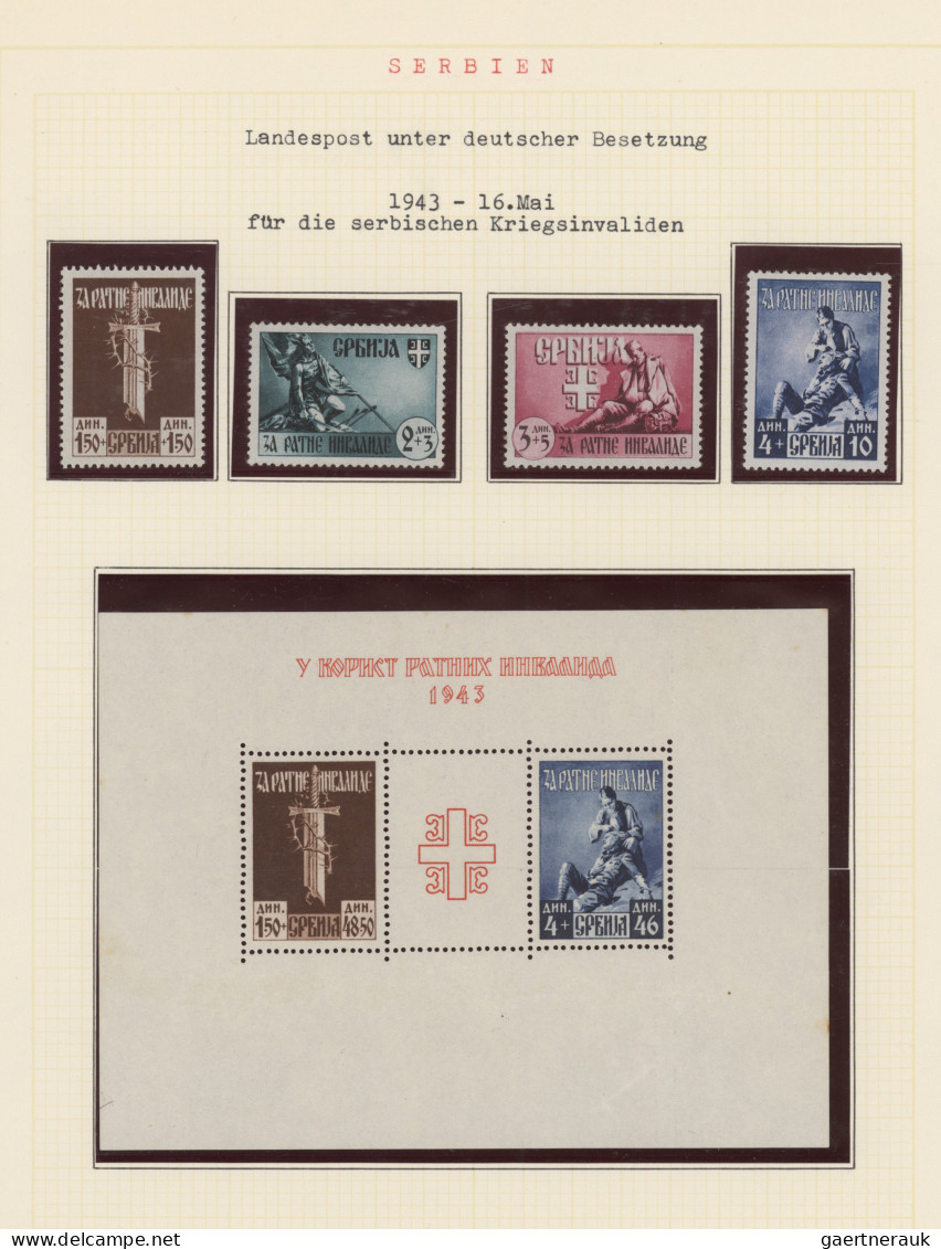 Dt. Besetzung II WK - Serbien: 1941/1943 Ca., Gehaltvolle Sammlung Mit Einheiten - Bezetting 1938-45