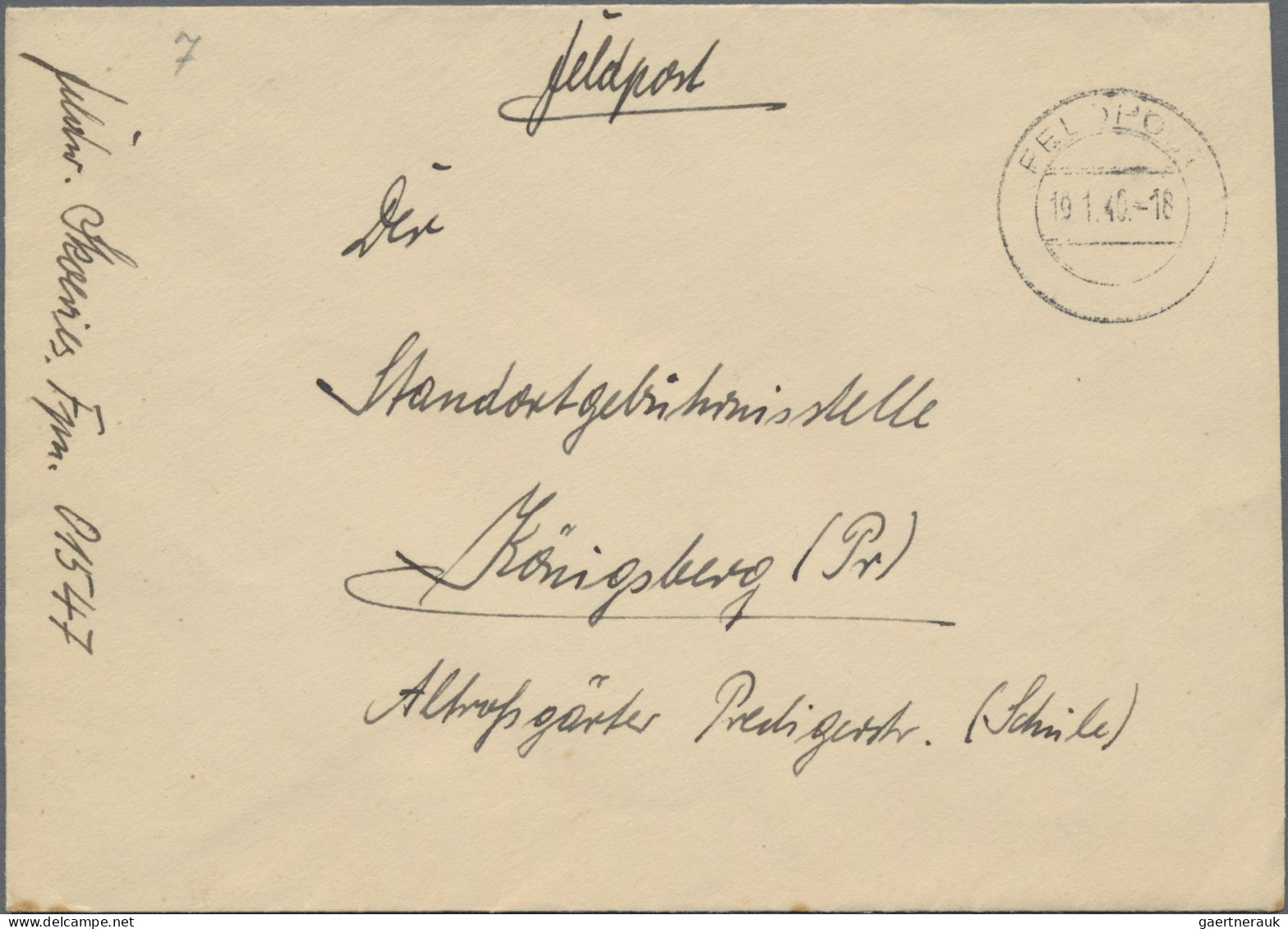 Feldpost 2. Weltkrieg: 1939/1943, Partie Mit U.a. 5 Pfg. Hindenburg Auf Luftpost - Other