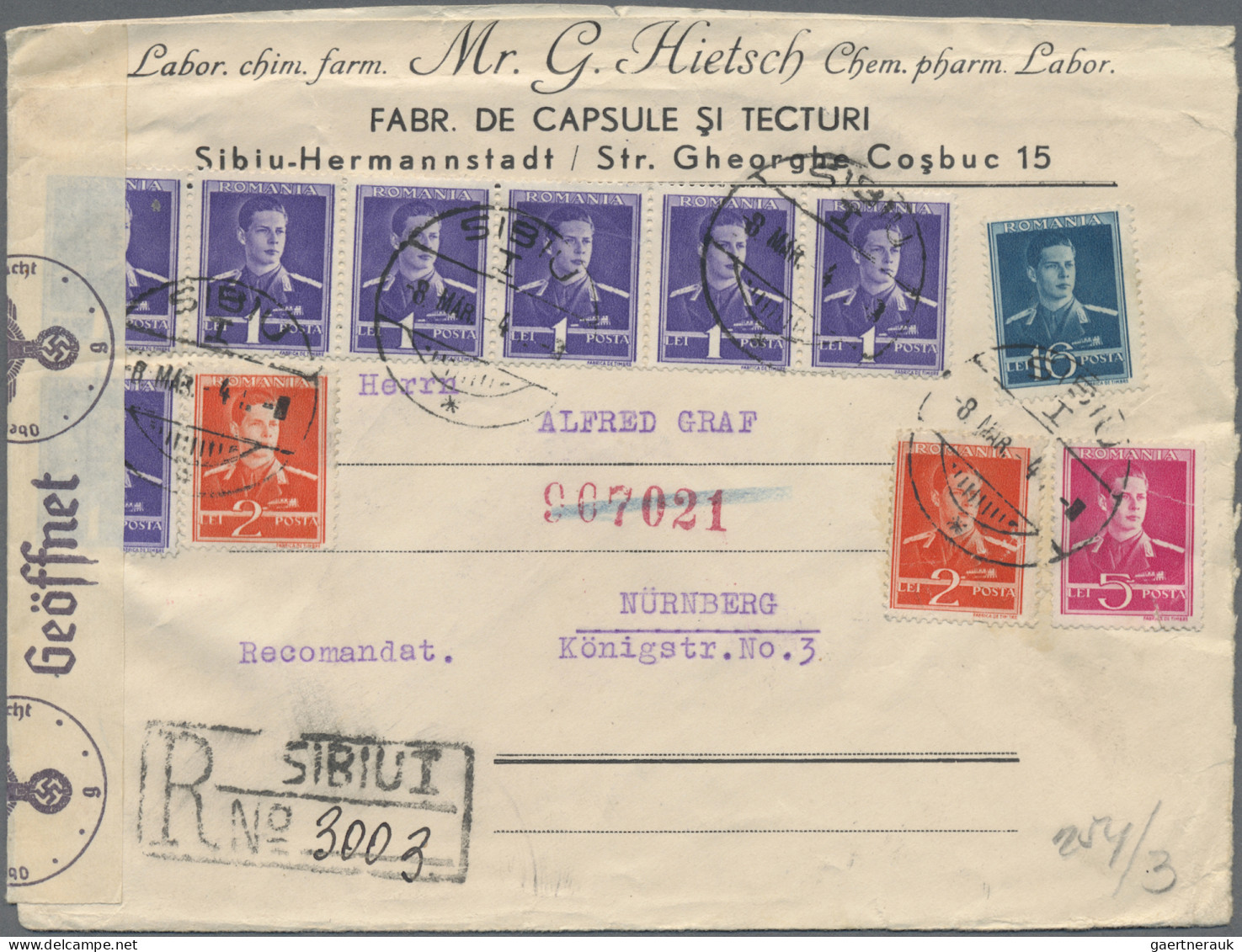 Zensurpost: 1939/1947, assortment of apprx. 55 censored covers/cards, mainly inc