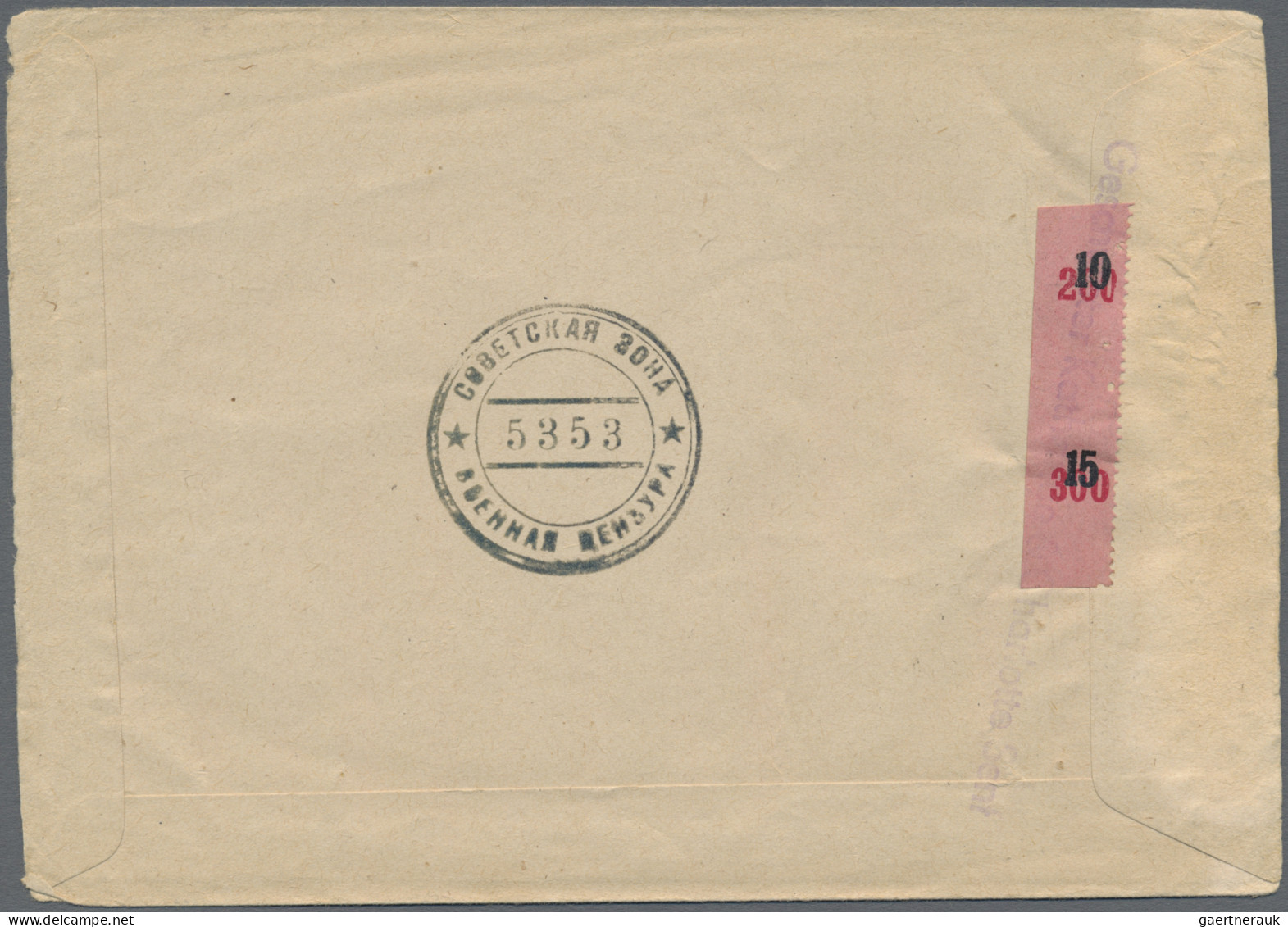 Zensurpost: 1945/1948, Partie Von Ca. 107 Briefen Und Karten Mit Alliierter Zens - Sonstige & Ohne Zuordnung