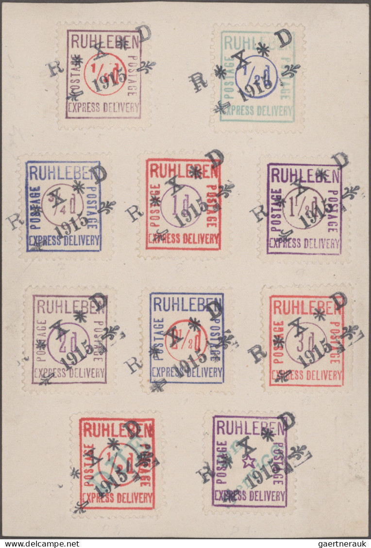 Lagerpost: Ruhleben: 1914/1916, saubere Sammlungspartie mit 33 Marken und 16 Bel