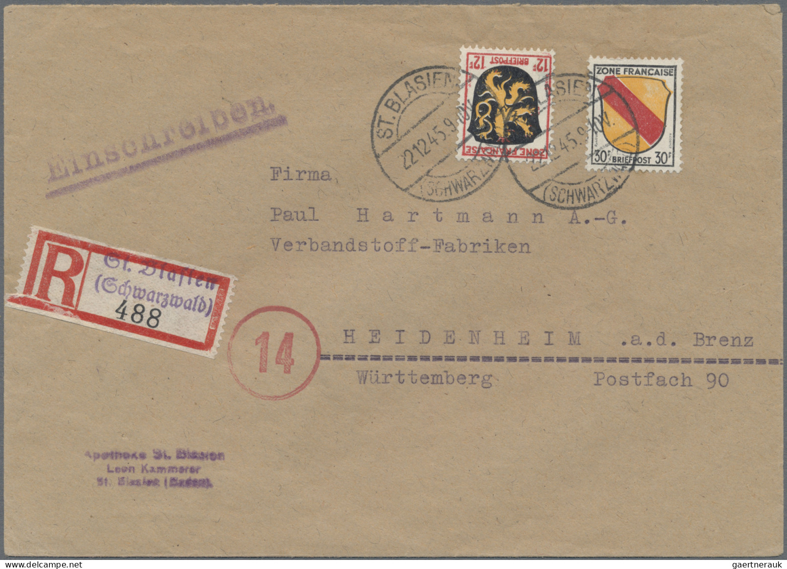 Deutschland Nach 1945: 1945/1946, Posten Mit 27 Nachkriegsbelegen, Dabei SBZ Mit - Sammlungen