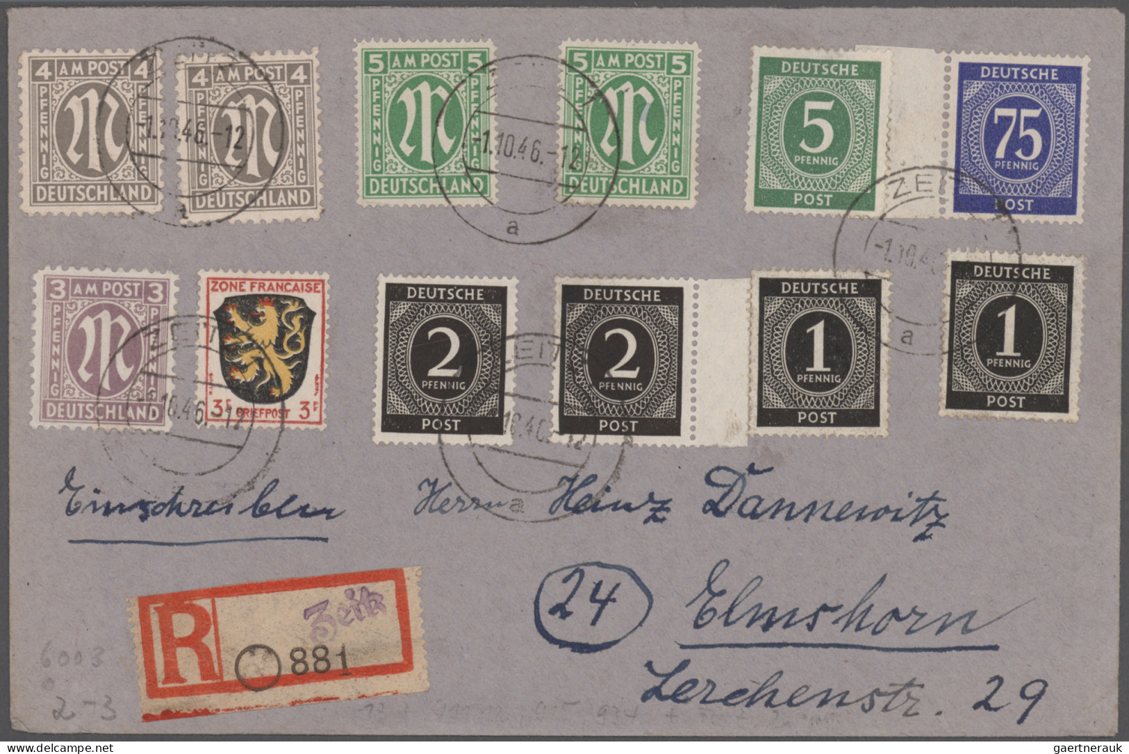 Deutschland Nach 1945: 1945/1951, Kontrollrat/Bizone/etwas Frz. Zone, Vielseitig - Collections