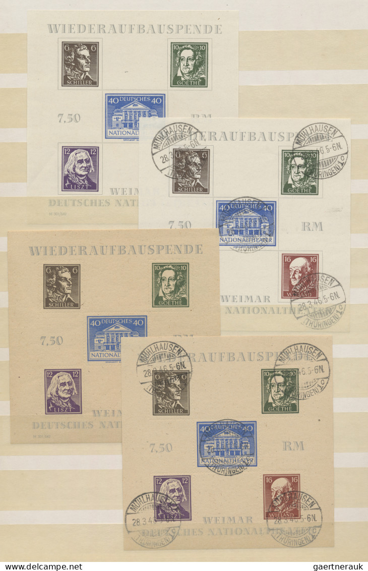 Deutschland Nach 1945: 1945/1954, Postfrische Und Gestempelte Sammlungspartie Au - Collections