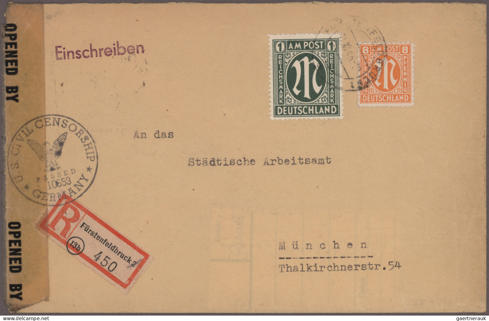 Deutschland Nach 1945: 1945/1958, Sammlung Von Ca. 140 Briefen Und Karten Mit Sc - Collections