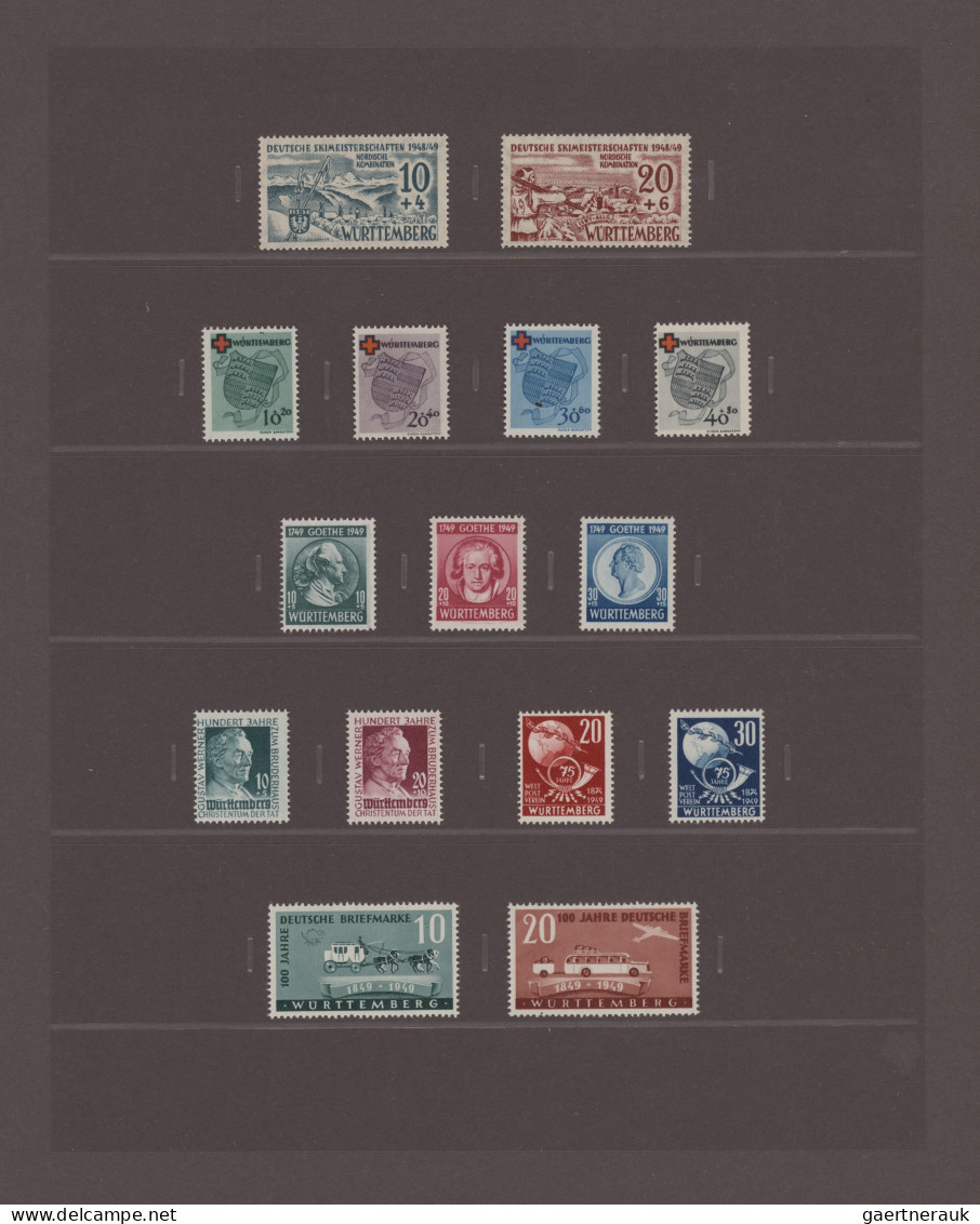 Deutschland Nach 1945: 1945/1959, Sammlung **/* Französische Zone, Saar Und Geme - Collections