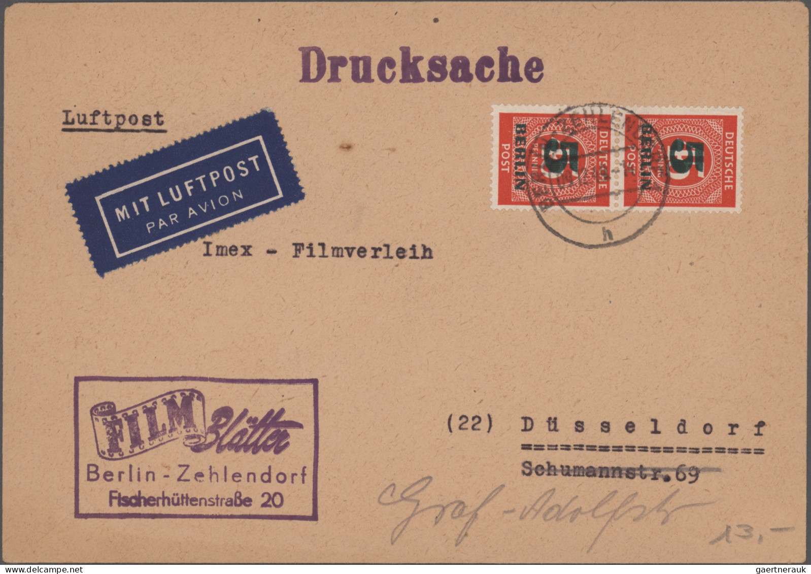 Deutschland Nach 1945: 1945/1990 Ca., Bunter Mix Aus Besseren Ganzsachen Und Bri - Collezioni