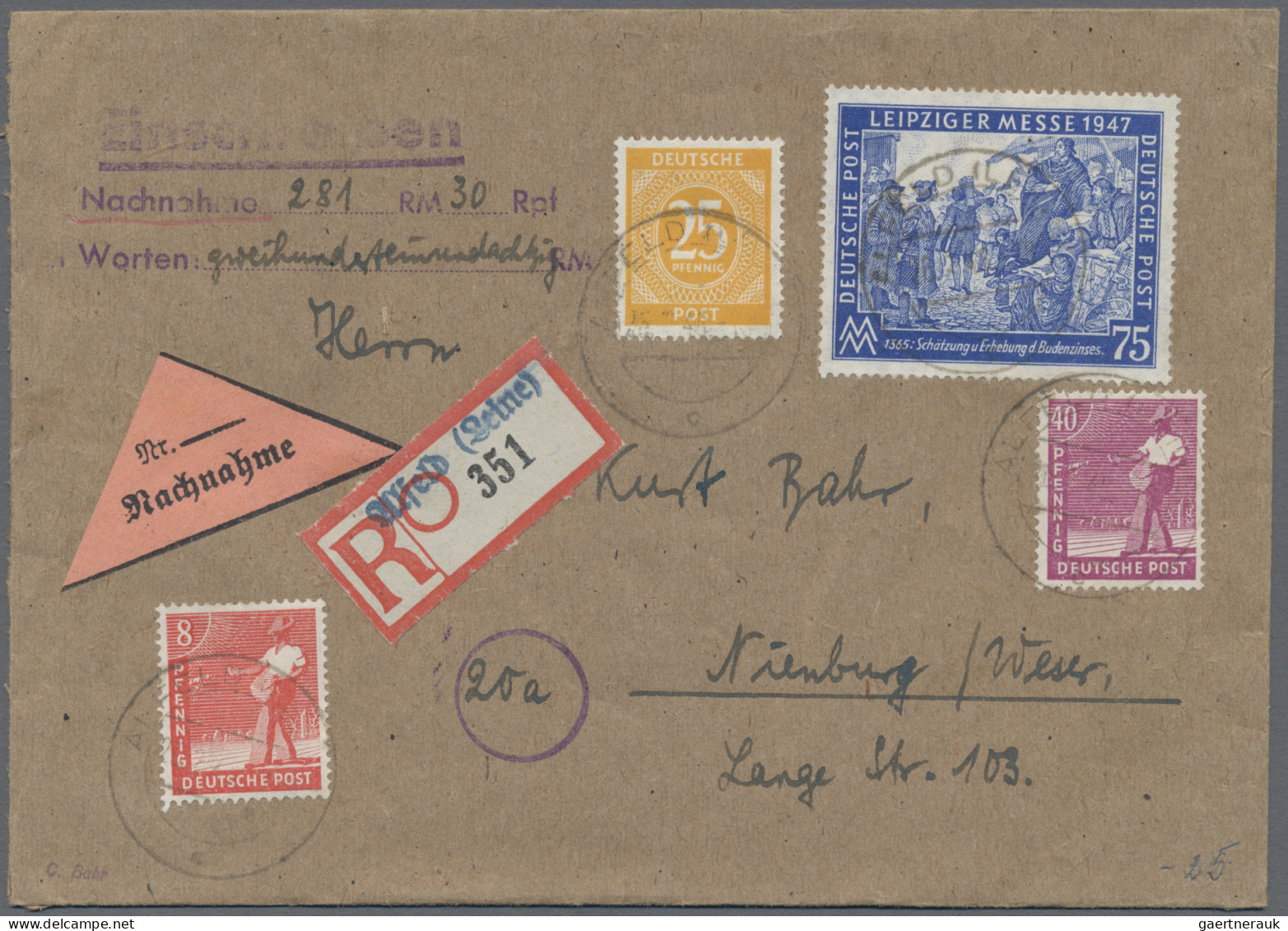 Deutschland Nach 1945: 1945/1993, Vielseitige Partie Von Ca. 90 Briefen Und Kart - Collections