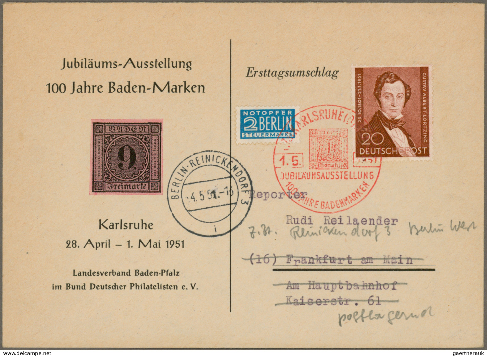 Deutschland Nach 1945: 1945/2000, Vielseitige Partie Von Ca. 115 Briefen Und Kar - Sammlungen