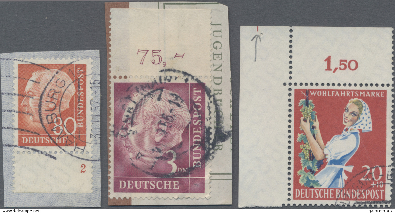 Deutschland Nach 1945: 1946/1960 Ca.: Lot Von Marken Mit Bogenrändern, Teils Mit - Collections