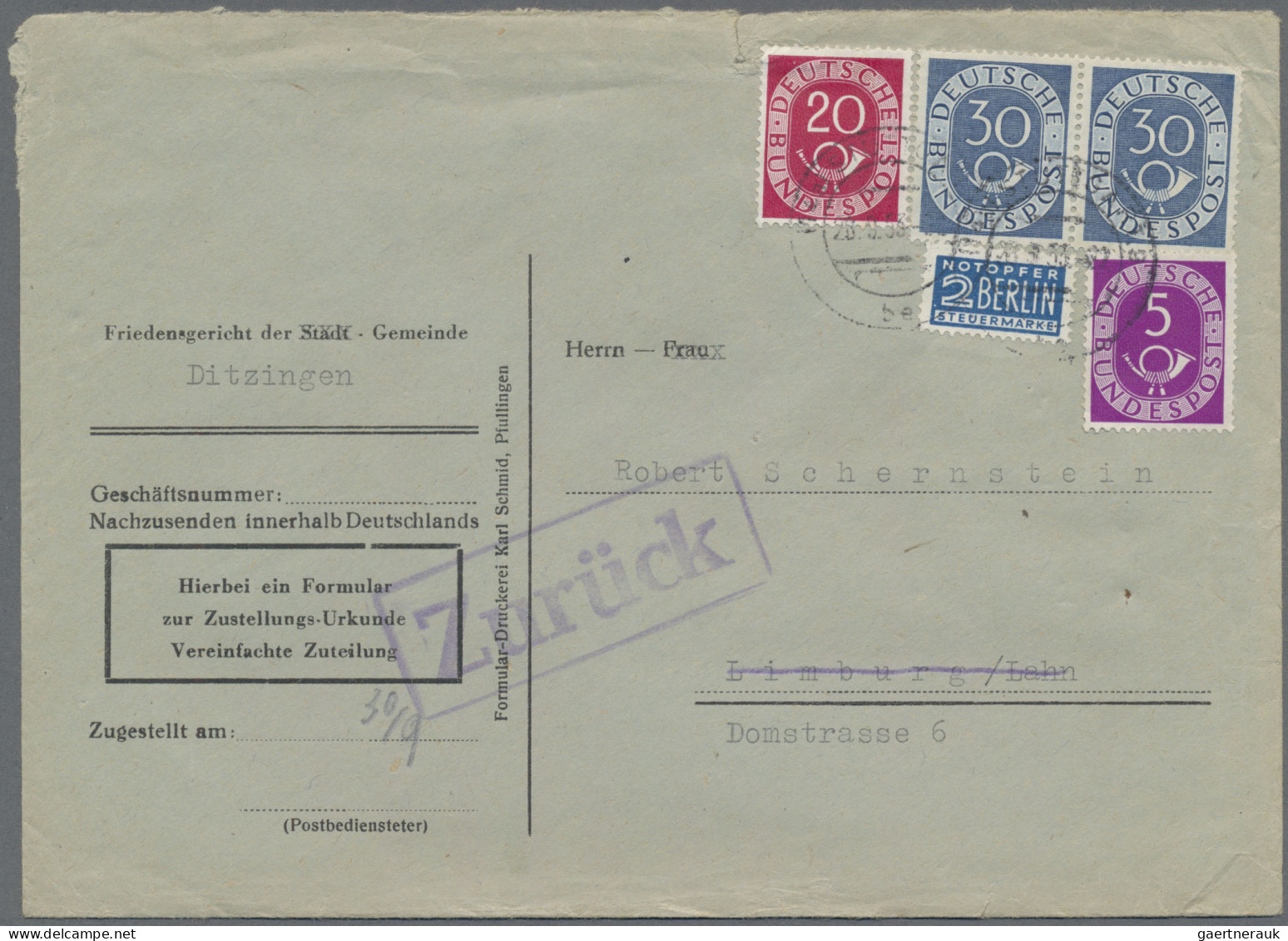 Deutschland Nach 1945: 1946/1970, Netter Posten Mit Meist Bedarfsbelegen Ab Zone - Collezioni