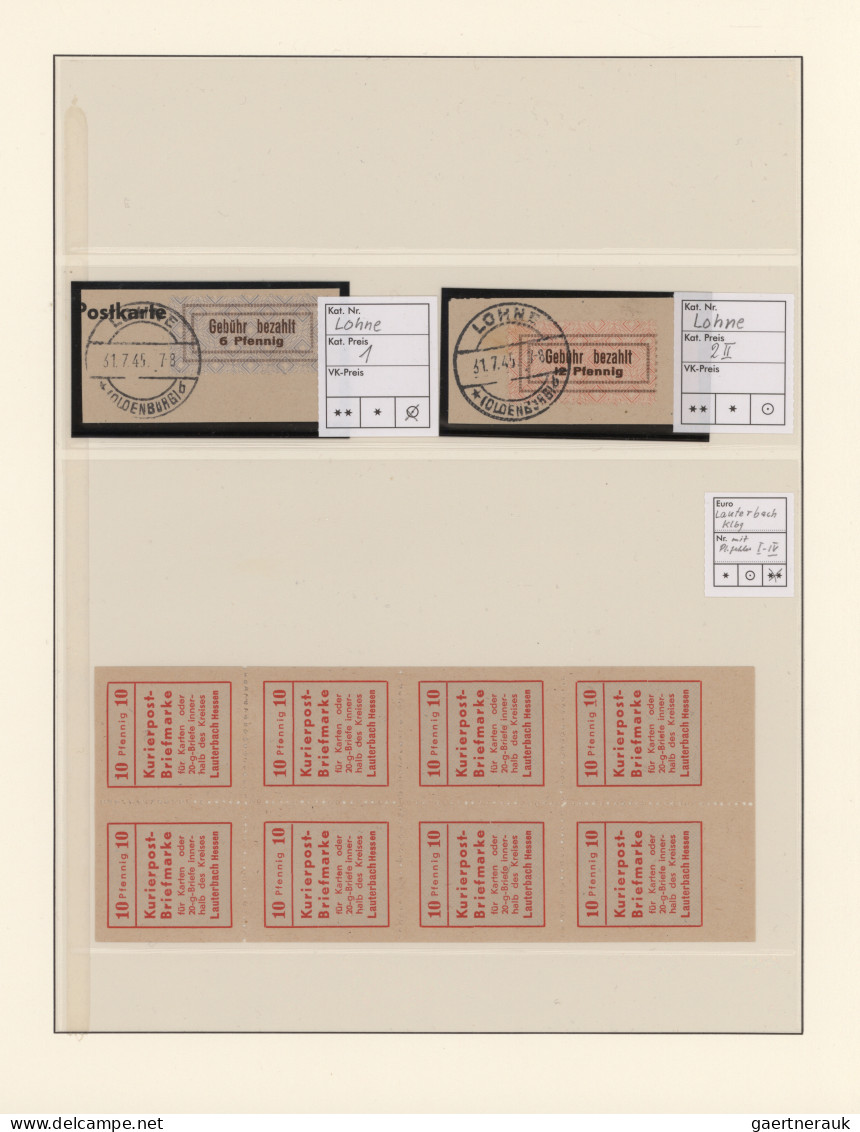 Deutsche Lokalausgaben Ab 1945: 1945/1946, Umfangreiche Sammlung Von Arnsberg Bi - Other & Unclassified