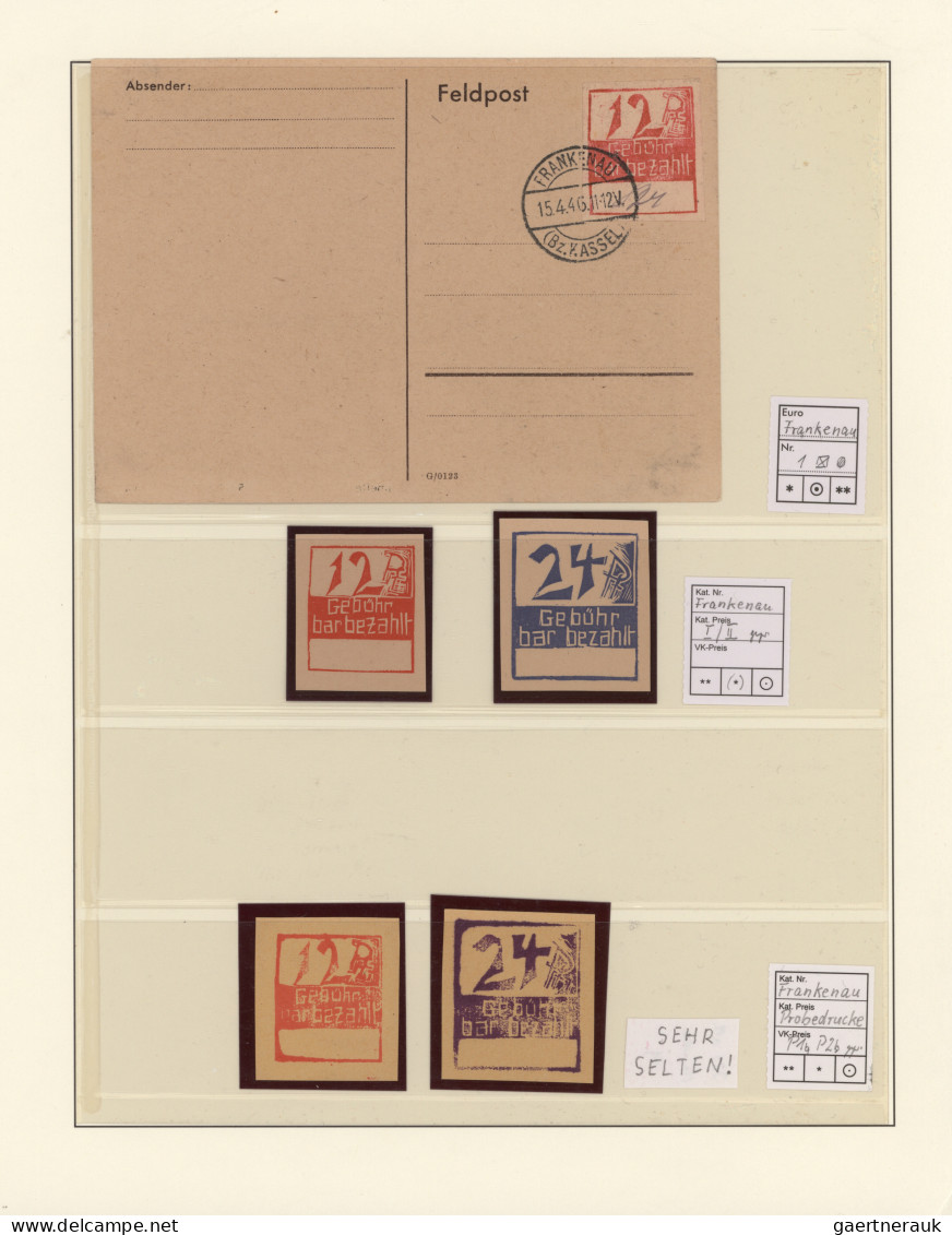 Deutsche Lokalausgaben ab 1945: 1945/1946, umfangreiche Sammlung von Arnsberg bi
