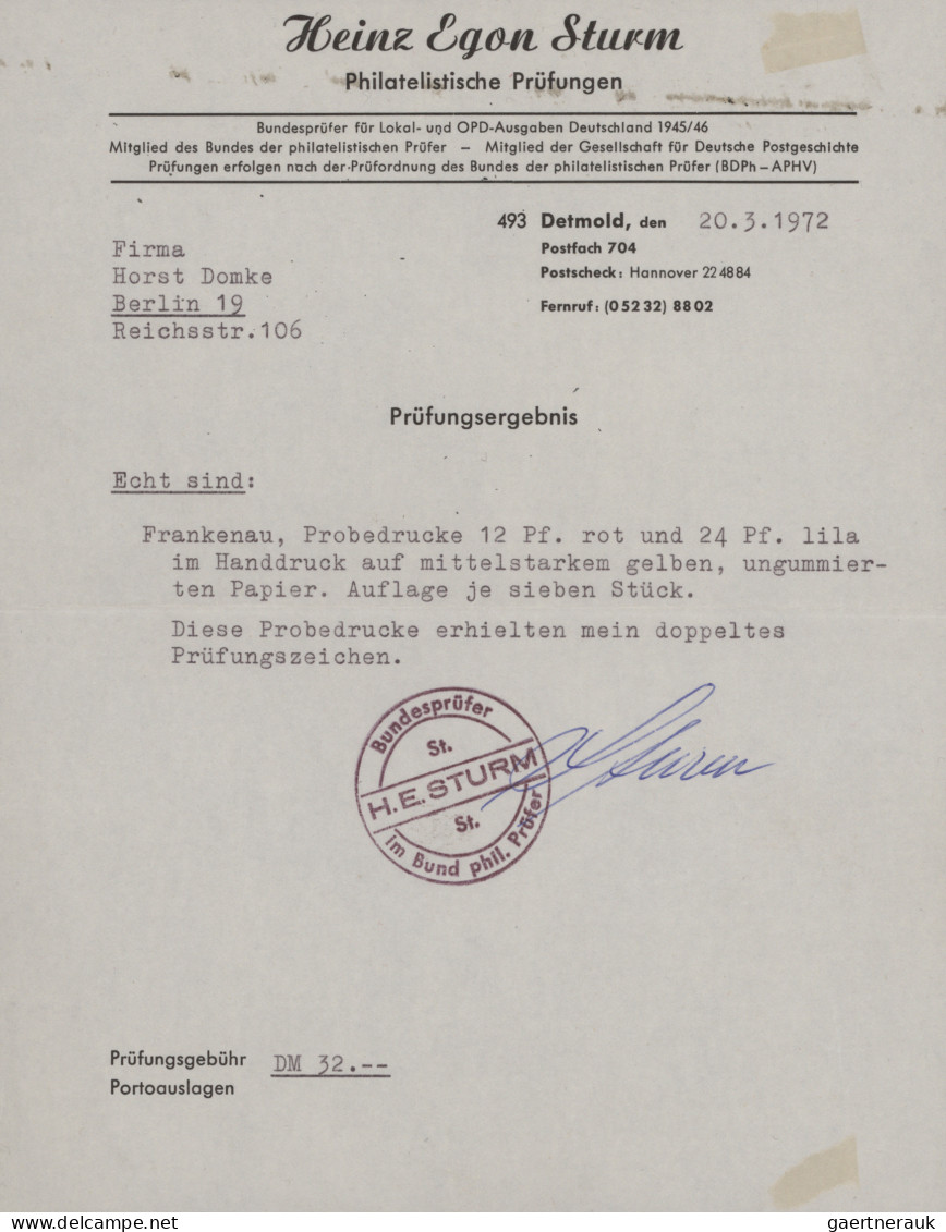 Deutsche Lokalausgaben ab 1945: 1945/1946, umfangreiche Sammlung von Arnsberg bi