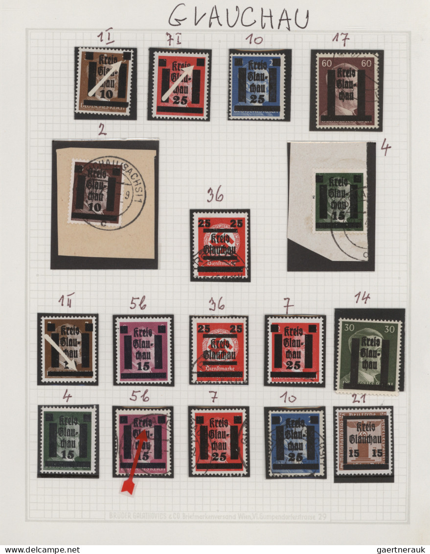 Deutsche Lokalausgaben Ab 1945 - Glauchau: GLAUCHAU 1945, Spezialisierte Sammlun - Andere & Zonder Classificatie