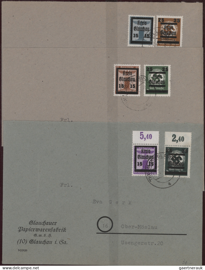 Deutsche Lokalausgaben Ab 1945 - Glauchau: GLAUCHAU 1945, Spezialisierte Sammlun - Other & Unclassified