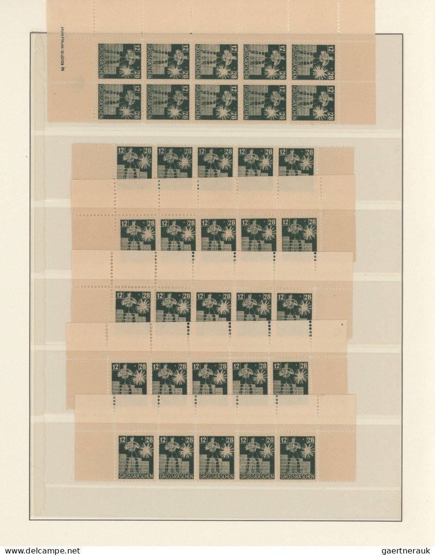 Deutsche Lokalausgaben ab 1945 - Großräschen: 1945/1946, umfangreiche und intens