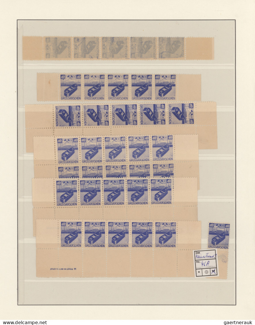 Deutsche Lokalausgaben ab 1945 - Großräschen: 1945/1946, umfangreiche und intens