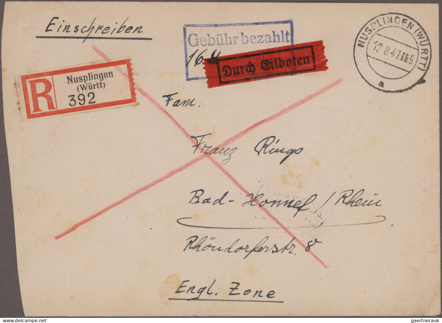 Deutschland Ab 1945 - Gebühr Bezahlt: 1945/1948, Sammlung Von Ca. 70 Briefen Und - Other & Unclassified