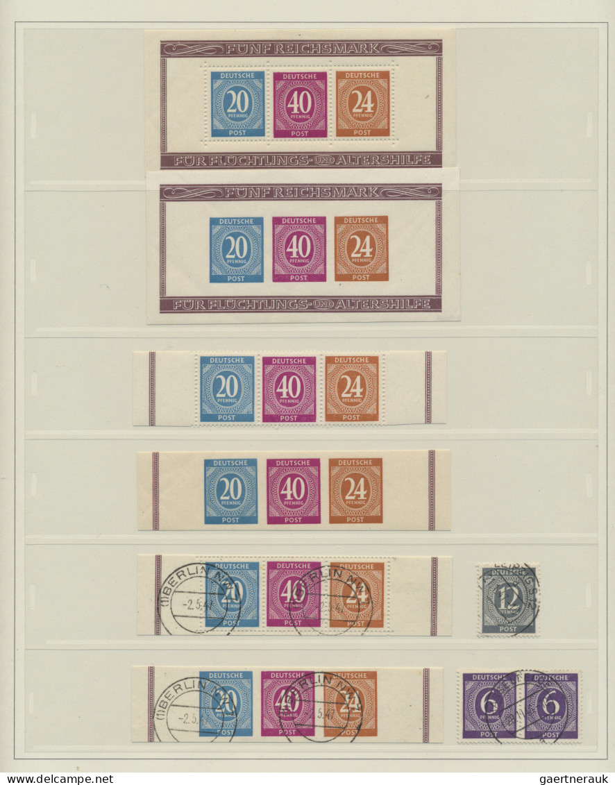 Deutschland Ab 1945 - Gebühr Bezahlt: 1945/1949, Umfangreiche Postfrische Und Ge - Sonstige & Ohne Zuordnung