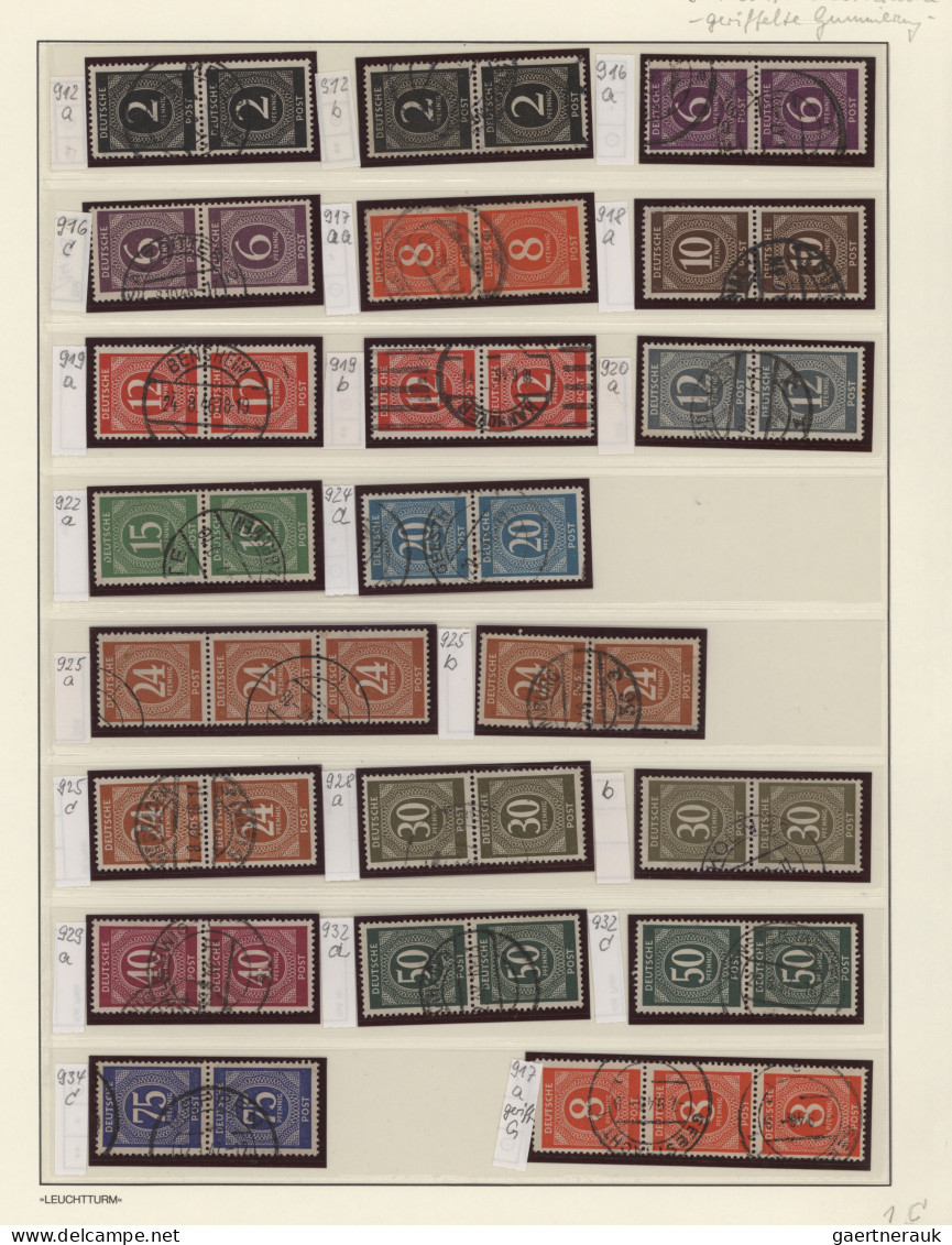 Deutschland Ab 1945 - Gebühr Bezahlt: 1946/1948, Gestempelte Sammlung Auf Selbst - Other & Unclassified