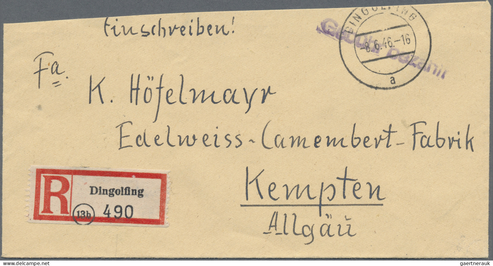 Alliierte Besetzung - Gebühr Bezahlt: 1945/1946, Partie Von Ca. 416 Briefen Und - Other & Unclassified