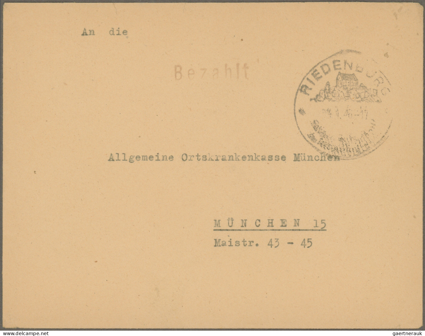 Alliierte Besetzung - Gebühr Bezahlt: 1945/1948, Sammlungsbestand Von Ca. 290 Ge - Sonstige & Ohne Zuordnung