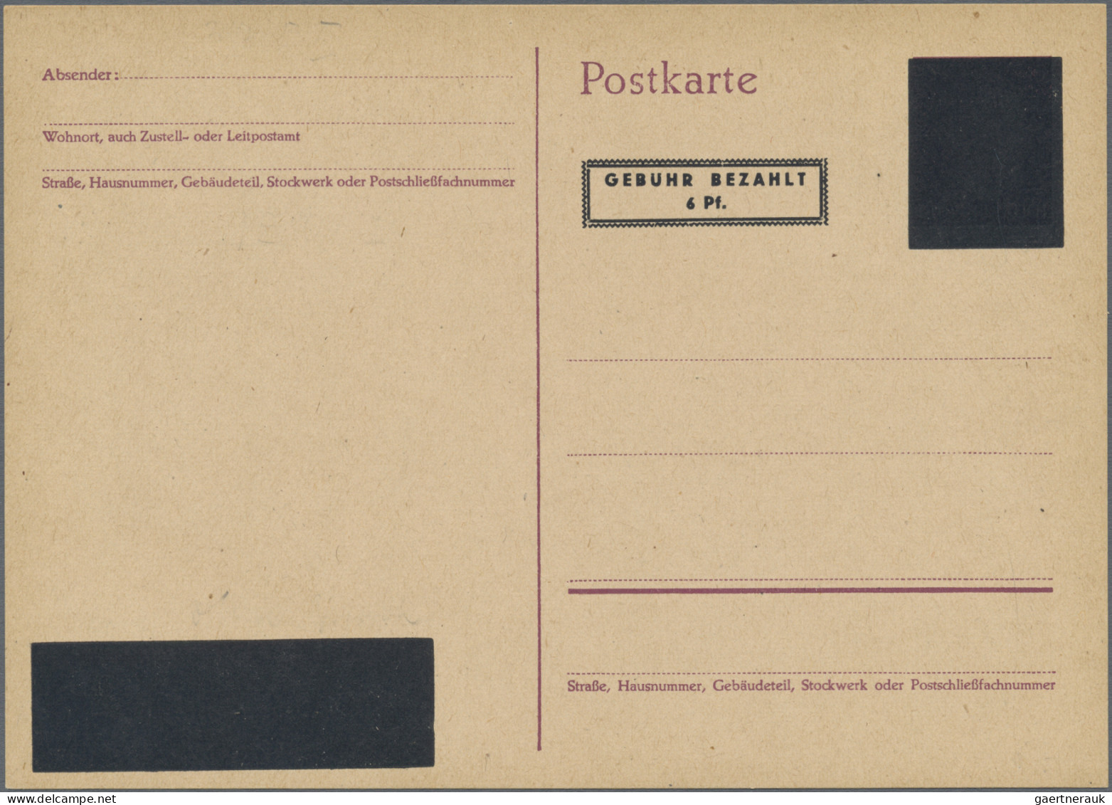 Alliierte Besetzung - Ganzsachen Aufbrauchsausgaben: 1945/1946, Aufbrauchs- Und - Briefe U. Dokumente