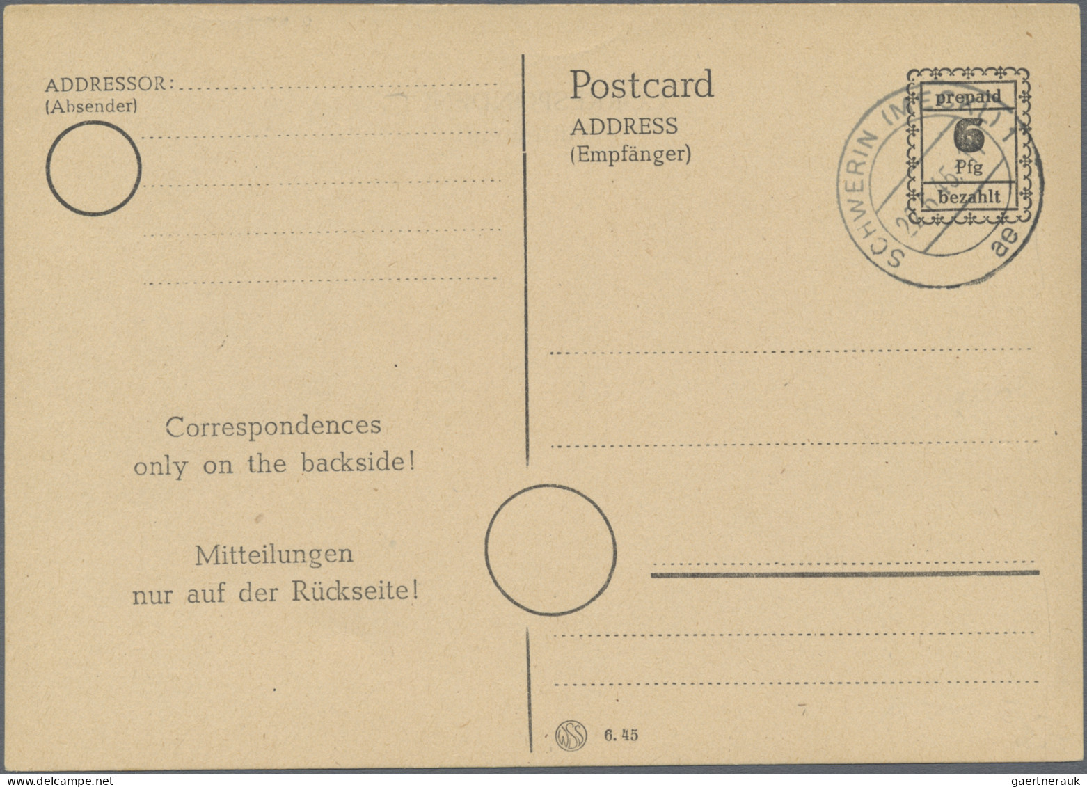 Alliierte Besetzung - Ganzsachen Aufbrauchsausgaben: 1945/1946, Aufbrauchs- Und - Lettres & Documents