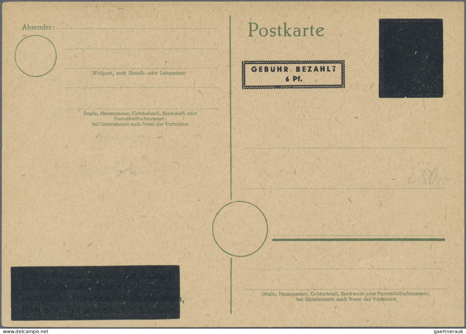 Alliierte Besetzung - Ganzsachen Aufbrauchsausgaben: 1945/1946, Aufbrauchs- und