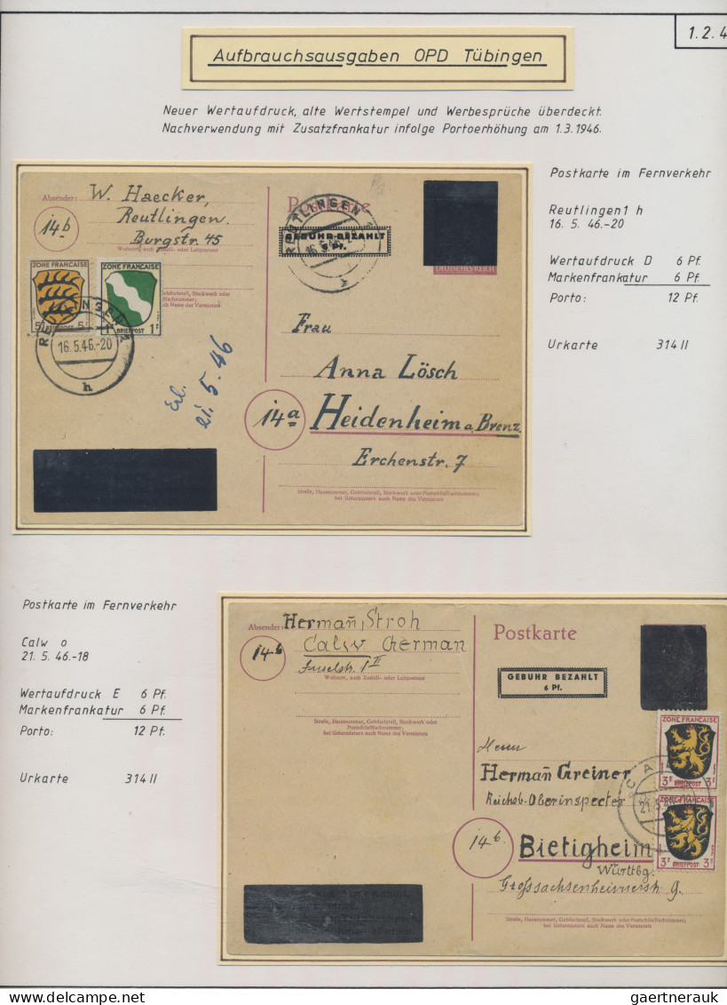 Alliierte Besetzung - Aufbrauchsausgaben: Französische Zone: 1946, Aufbrauchs-, - Altri & Non Classificati