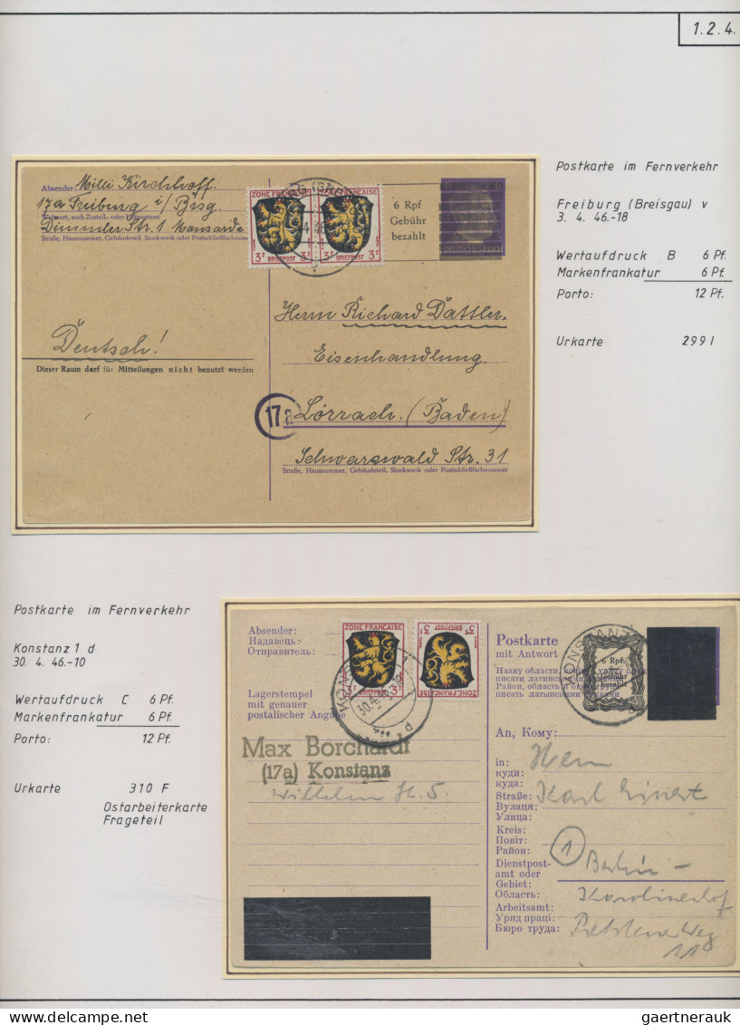 Alliierte Besetzung - Aufbrauchsausgaben: Französische Zone: 1946, Aufbrauchs-, - Other & Unclassified