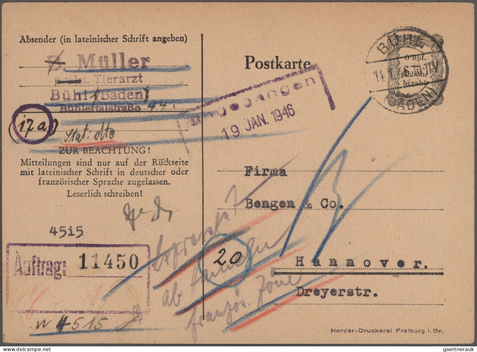 Alliierte Besetzung - Ganzsachen Behelfsausgaben: 1945/1947, Aufbrauchs-, Behelf