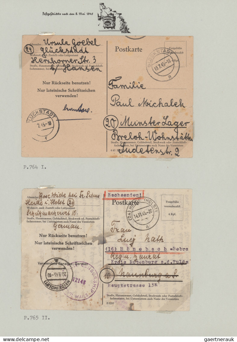 Alliierte Besetzung - Ganzsachen Behelfsausgaben: 1945/1951, All.Besetzung+Bizon - Altri & Non Classificati