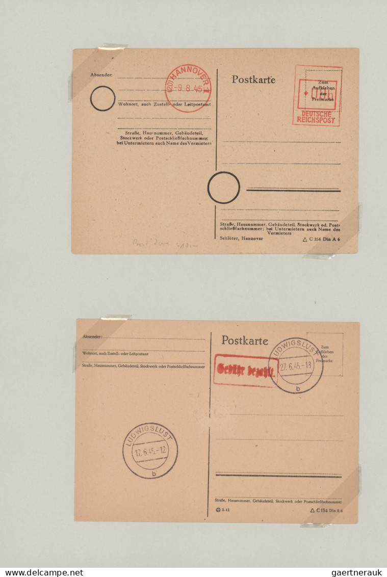 Alliierte Besetzung - Ganzsachen Behelfsausgaben: 1945/1951, All.Besetzung+Bizon - Other & Unclassified