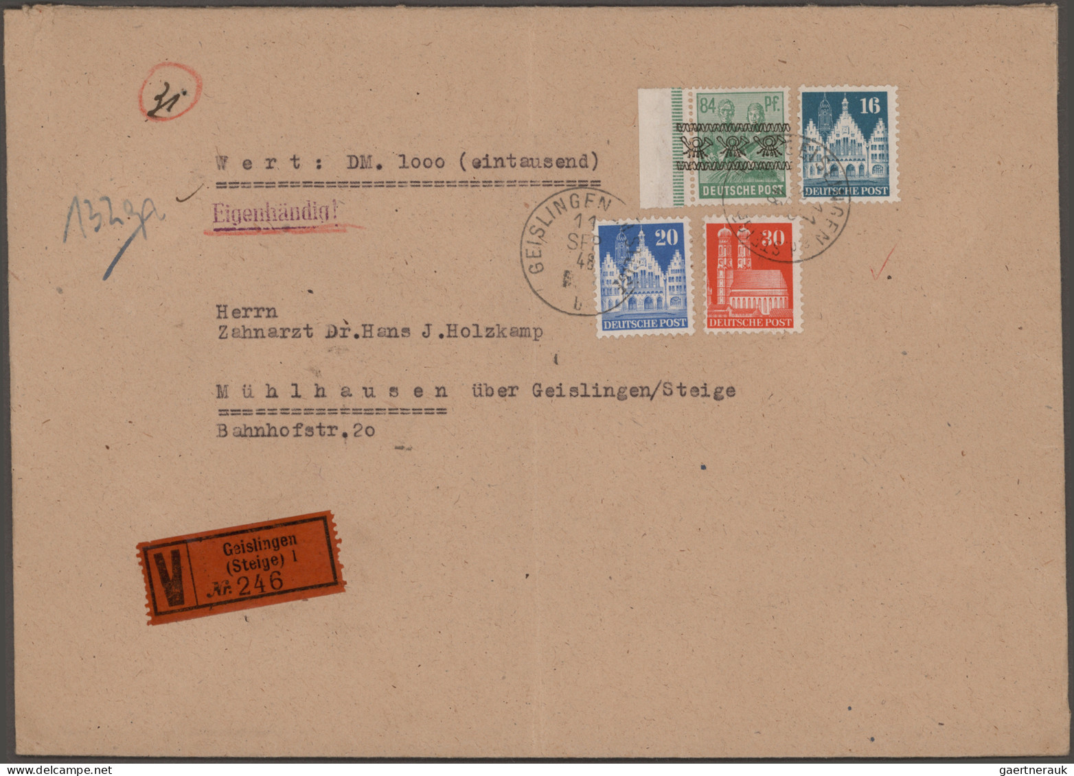 Alliierte Besetzung - Gemeinschaftsausgaben: 1945/1949, Kontrollrat+Bizone, Inte - Other & Unclassified