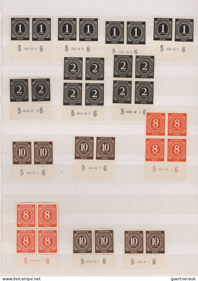 Alliierte Besetzung - Gemeinschaftsausgaben: 1946/1947, Ziffern-Serie, Meist Pos - Sonstige & Ohne Zuordnung