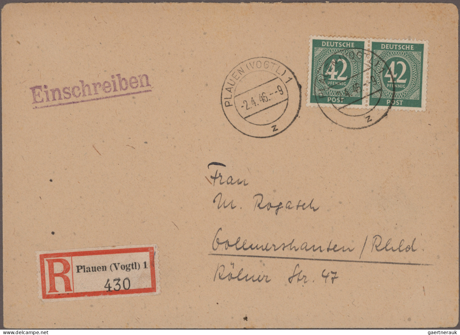 Alliierte Besetzung - Gemeinschaftsausgaben: 1946/1948, Sammlung von ca. 87 Brie