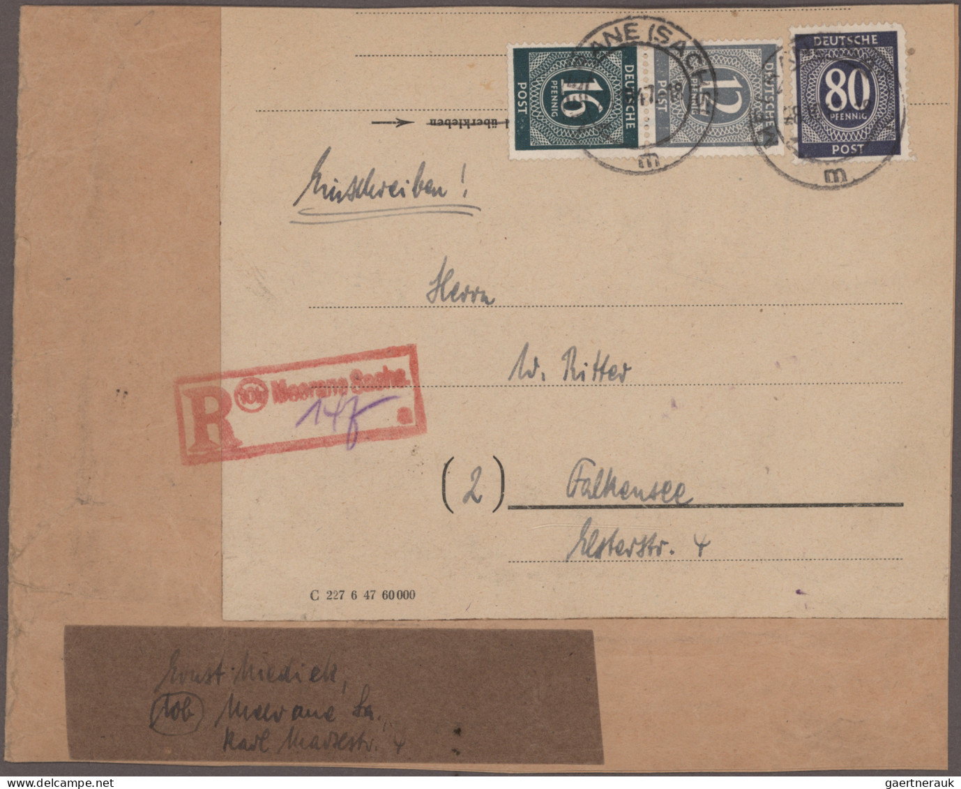 Alliierte Besetzung - Gemeinschaftsausgaben: 1946/1948, Sammlung von ca. 87 Brie