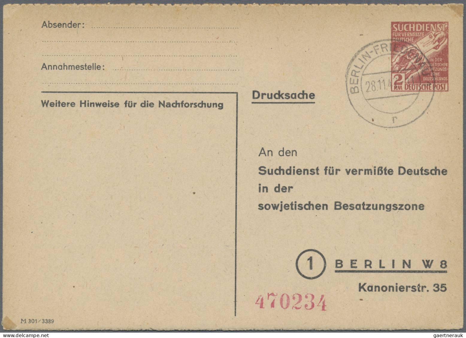 Sowjetische Zone Und DDR: 1945/1961, Partie Von Ca. 58 Briefen Und Karten, Dabei - Sammlungen